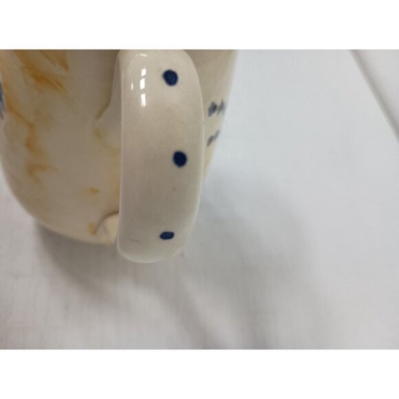 Vintage F. Main Pottery Porcelain Tea Pot Hand Made Cottagecore Country Signed - Picture 4 of 13